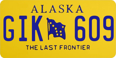 AK license plate GIK609