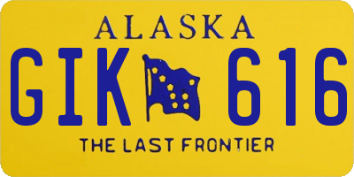 AK license plate GIK616