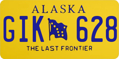 AK license plate GIK628