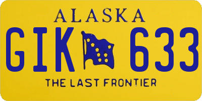 AK license plate GIK633