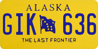 AK license plate GIK636