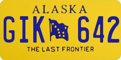 AK license plate GIK642