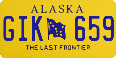 AK license plate GIK659