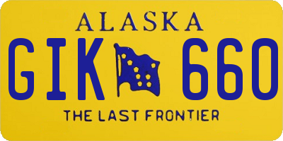 AK license plate GIK660
