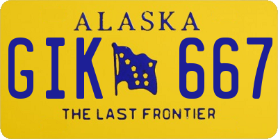AK license plate GIK667
