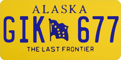 AK license plate GIK677