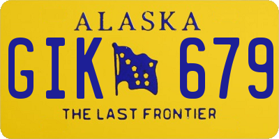AK license plate GIK679