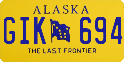 AK license plate GIK694