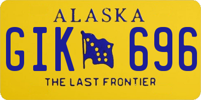 AK license plate GIK696