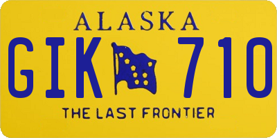 AK license plate GIK710