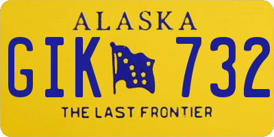 AK license plate GIK732
