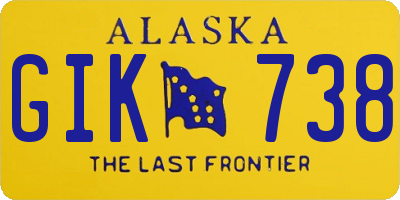 AK license plate GIK738