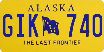 AK license plate GIK740