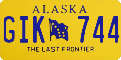 AK license plate GIK744