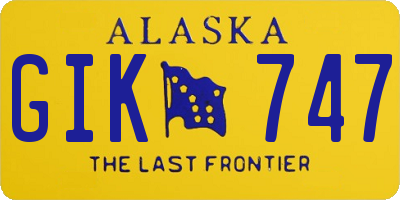 AK license plate GIK747