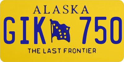 AK license plate GIK750