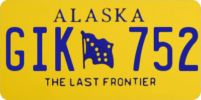 AK license plate GIK752