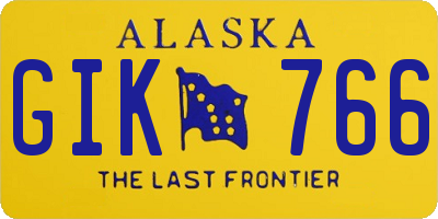 AK license plate GIK766