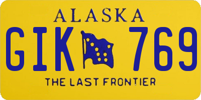 AK license plate GIK769