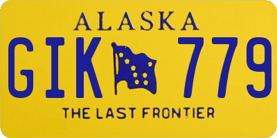 AK license plate GIK779