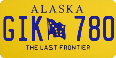 AK license plate GIK780