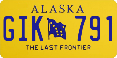 AK license plate GIK791