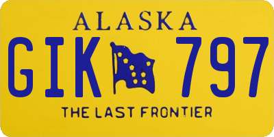 AK license plate GIK797