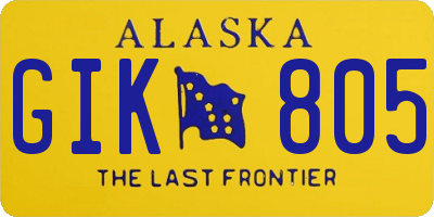 AK license plate GIK805