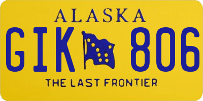 AK license plate GIK806