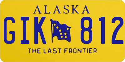 AK license plate GIK812