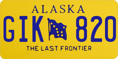 AK license plate GIK820