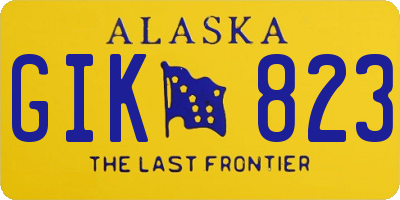 AK license plate GIK823
