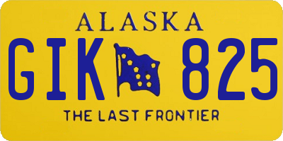 AK license plate GIK825