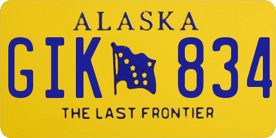 AK license plate GIK834
