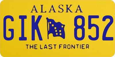 AK license plate GIK852