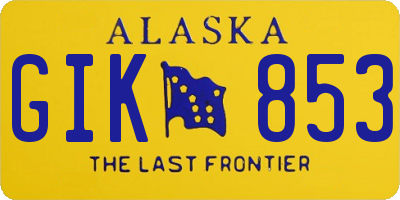 AK license plate GIK853