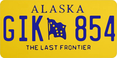 AK license plate GIK854