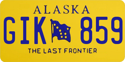 AK license plate GIK859