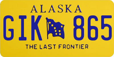 AK license plate GIK865