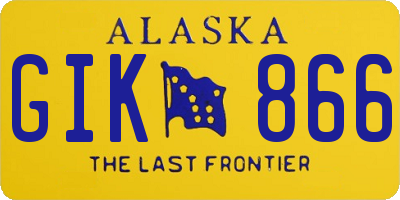 AK license plate GIK866