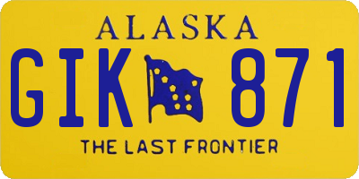 AK license plate GIK871