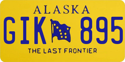 AK license plate GIK895