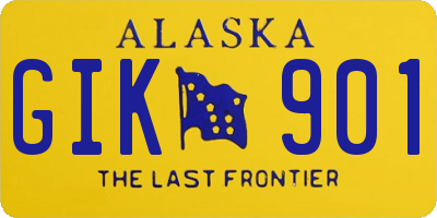 AK license plate GIK901