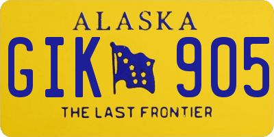 AK license plate GIK905