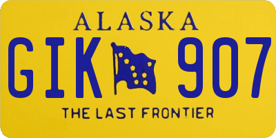 AK license plate GIK907