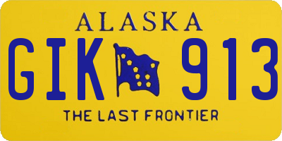 AK license plate GIK913