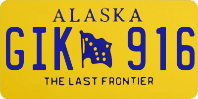 AK license plate GIK916