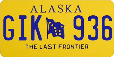 AK license plate GIK936