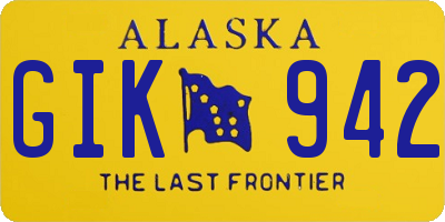 AK license plate GIK942