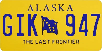 AK license plate GIK947